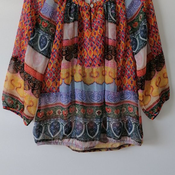 Fig And Flower Women's Multicolor Blouse Size S - Picture 4 of 6